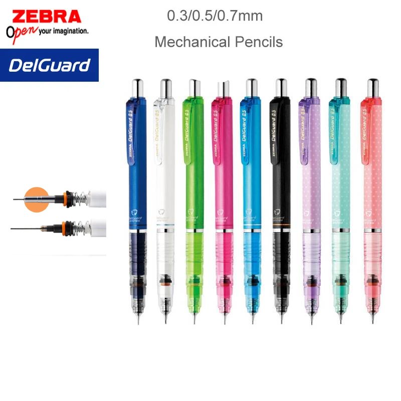 Mechanical Pencil 0.3 - ゼブラ DelGuard シャープペンシル日本の文房具子供のための 0.3/0.5/0.7 ミリメートル壊れない自動ペン新学期用品