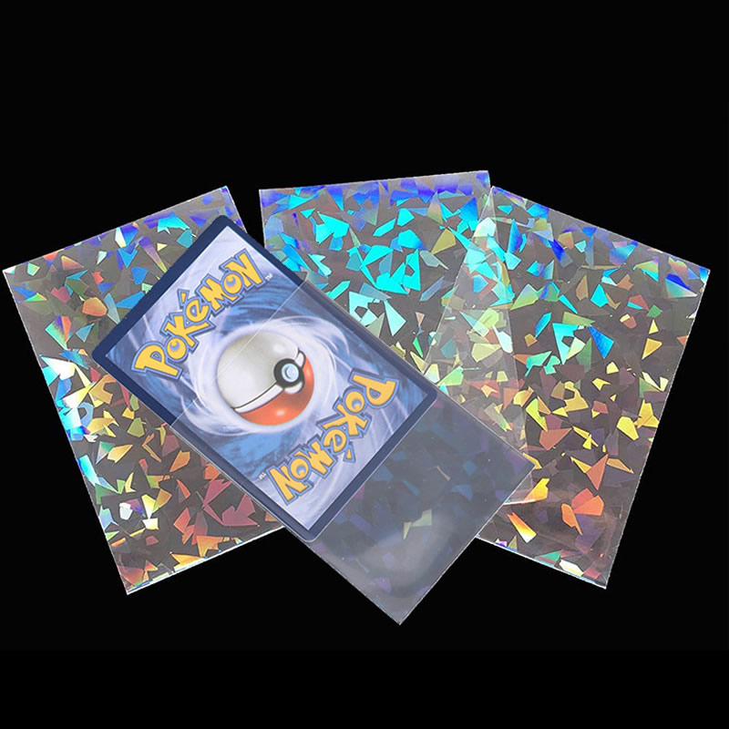 Card Index Box - 50 個ソフトトレーディングレーザーカードフィルムスリーブ透明 66*91 ミリメートルポケモン TCG ゲームプロテクターフォルダー遊戯王野球カードケースホルダー