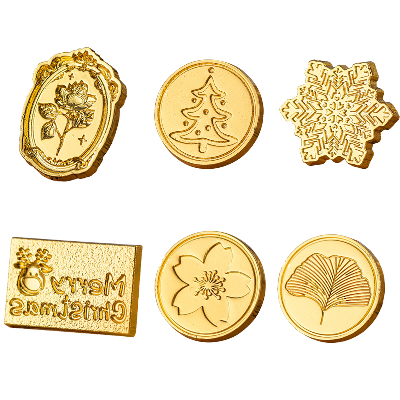 Wax Seal Stamp Set - クリスマスワックスシールスタンプシーリングワックスヴィンテージセルロキャンディレトロ封筒シーリングスタンプヘッド結婚式招待状カード ZT0109