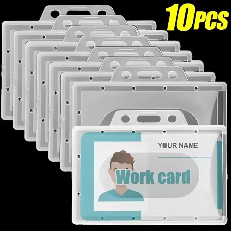 Index Card Holder - 20/5/1 個防水透明プラスチック PVC ID カード名札ホルダー透明名刺スリーブカバー学校オフィス用
