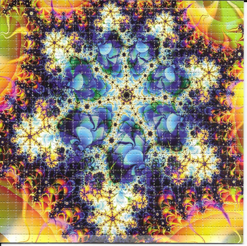 Ink Blotter Paper - フラクタルサイケデリック LSD 酸フリー blotter アートプリント奇抜なミシン目入り紙絵画壁絵家の装飾ポスター