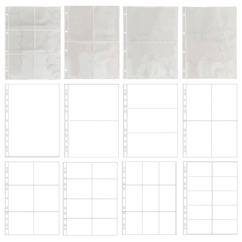 Binder A4 Lever - A4 クリア 10 個フォトアルバムリフィルページファイルプロテクター 4/11 穴