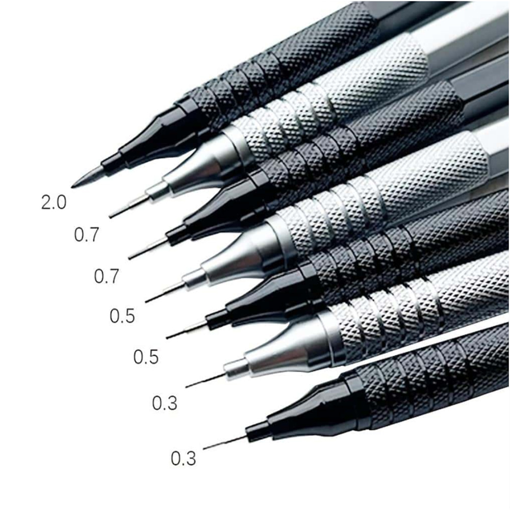 オールメタル低重心シャープペンシル、0.3/0.5/0.7/ - Mechanical Pencil 0.3 のレビューと価格