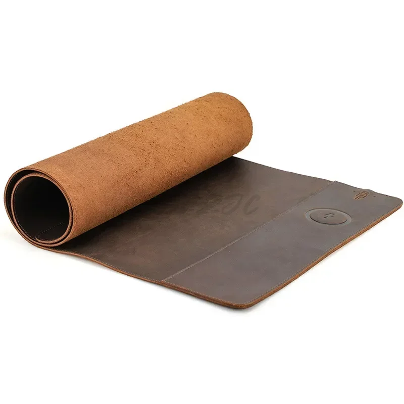 ヴィンテージ牛革マウスパッド,超大型,防汚,防水ストラップ, - Leather Desk Pad のレビューと価格