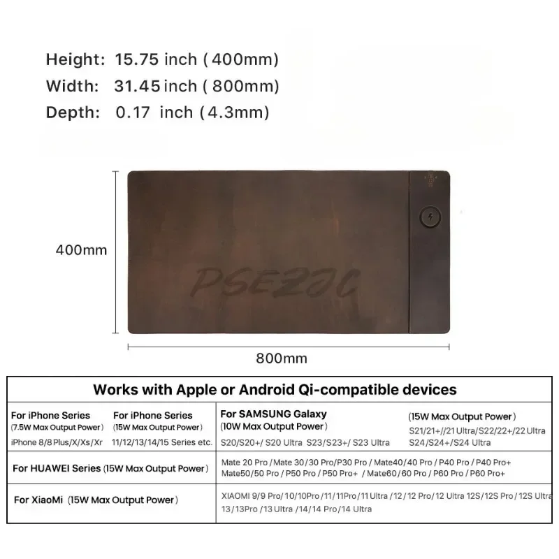 ヴィンテージ牛革マウスパッド,超大型,防汚,防水ストラップ, - Leather Desk Pad のレビューと価格