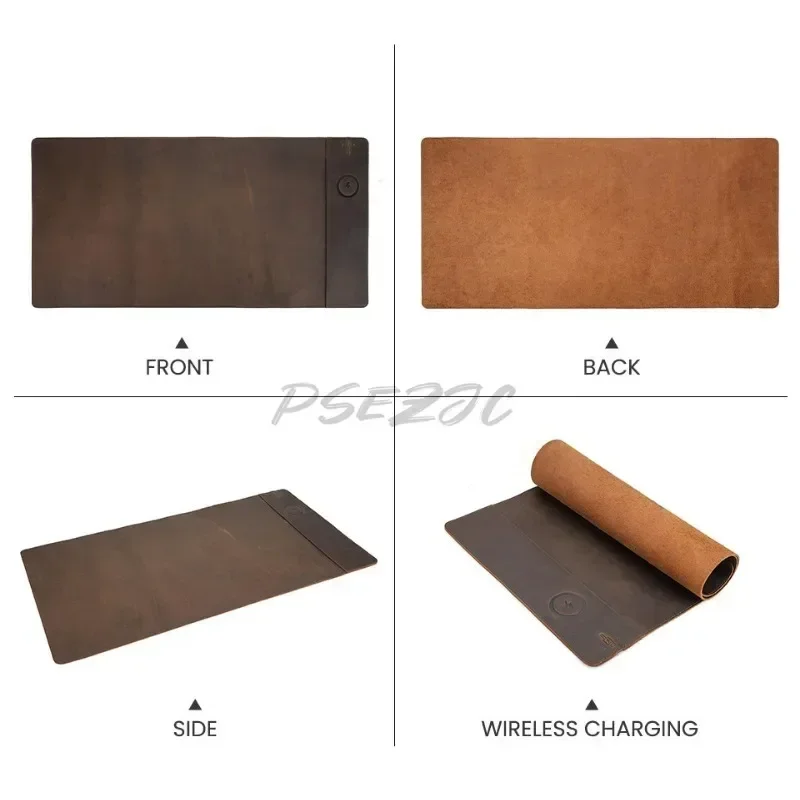 ヴィンテージ牛革マウスパッド,超大型,防汚,防水ストラップ, - Leather Desk Pad のレビューと価格