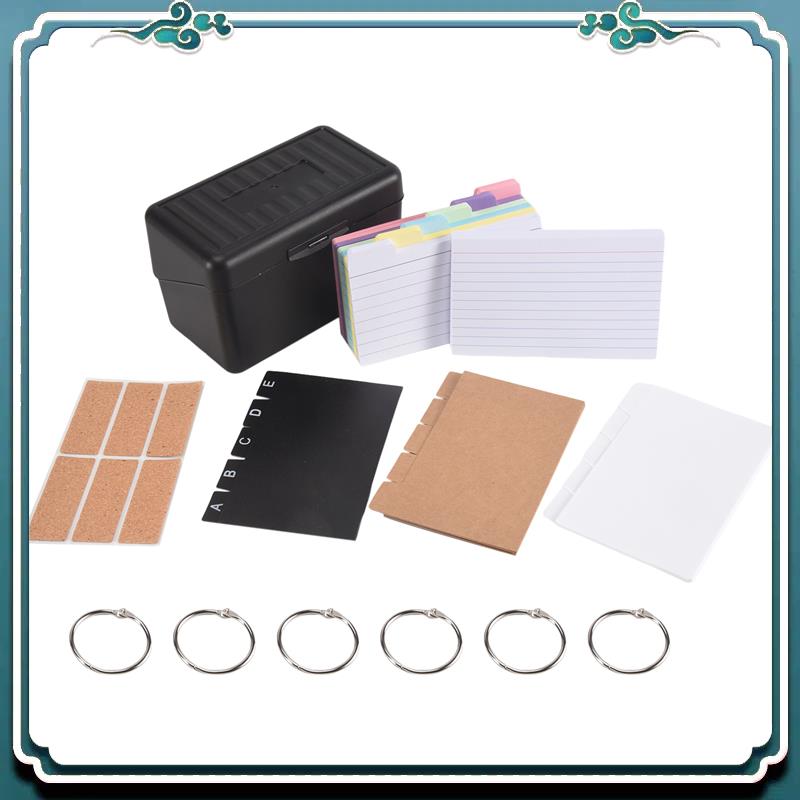 インデックスカードホルダーセット、230枚の各種フラッシュカ - Card Index Box のレビューと価格