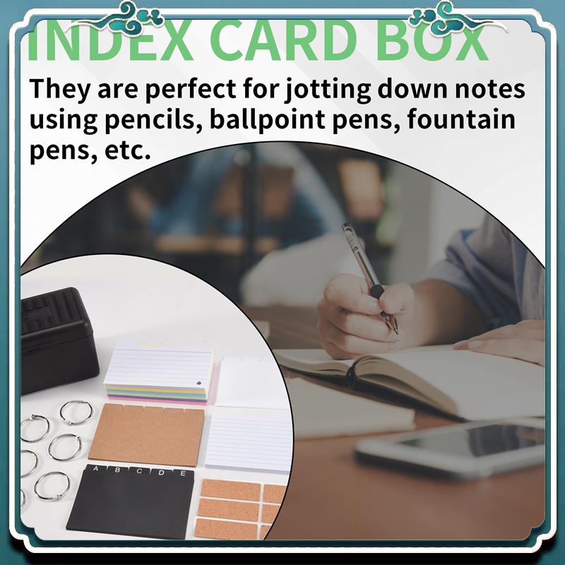 インデックスカードホルダーセット、230枚の各種フラッシュカ - Card Index Box のレビューと価格