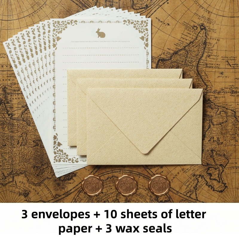 16 個のヴィンテージリネン封筒高級結婚式招待状セットレトロ - Wax Seal Stamp Set のレビューと価格