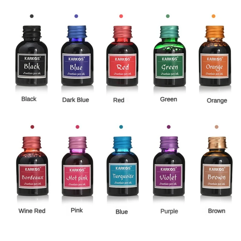 10/1 個 30 ミリリットルさまざまな色のインクプラスチ - Fountain Pen Bottled Ink のレビューと価格