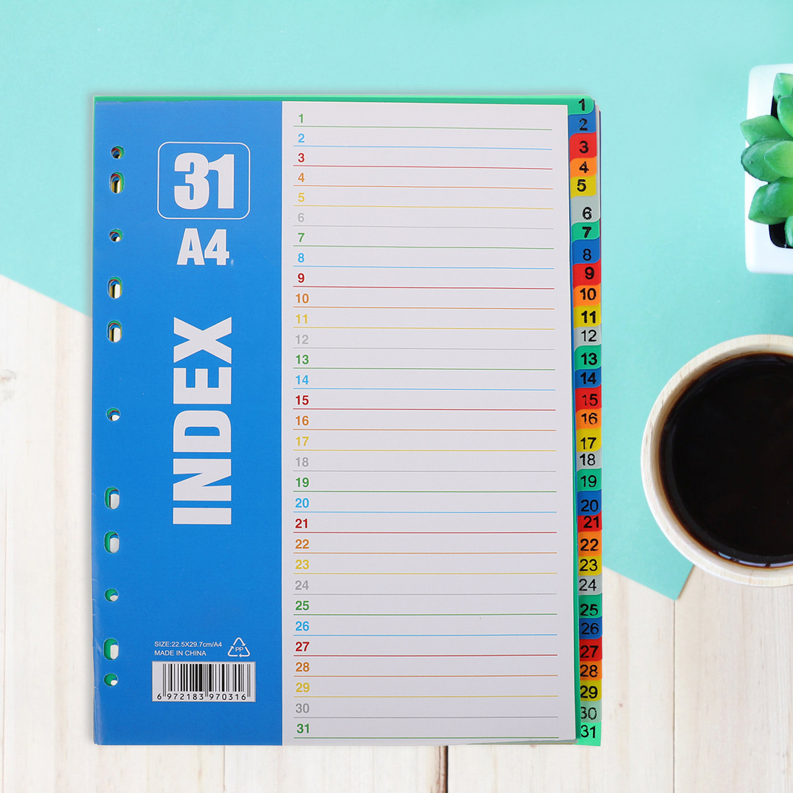 A4サイズ11穴プラスチックインデックスディバイダー、1-3 - Tab Divider A4 のレビューと価格
