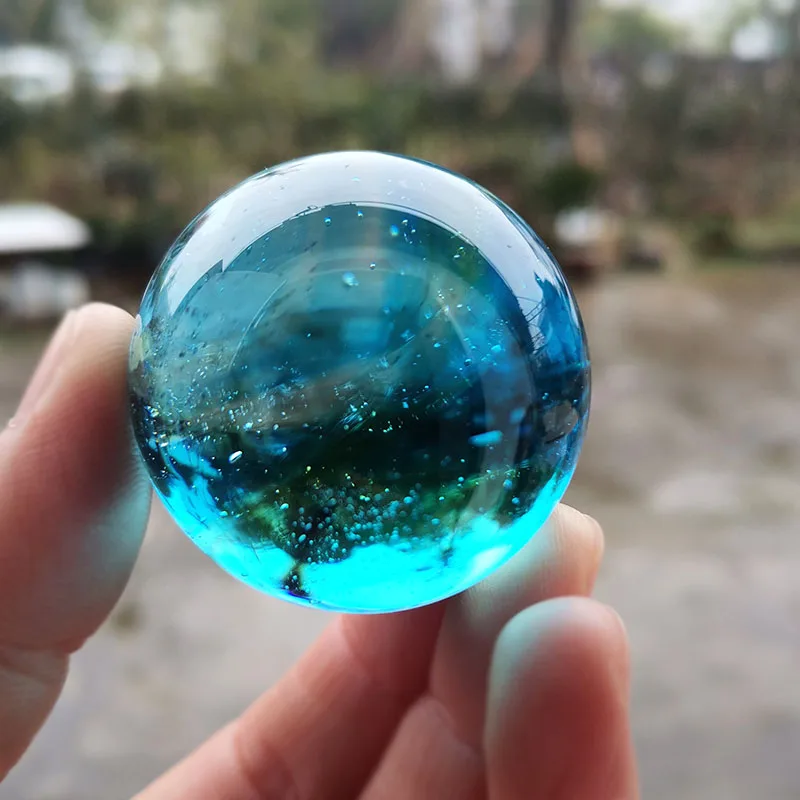 40 ミリメートル釉薬ビーズボールクリスタルドラゴン球ガラス - Paper Weight Crystal のレビューと価格