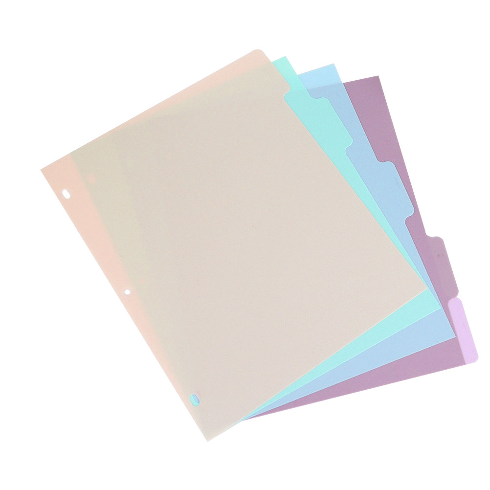 1 セットバインダーディバイダー A4 つや消し PP マル - Tab Divider A4 のレビューと価格