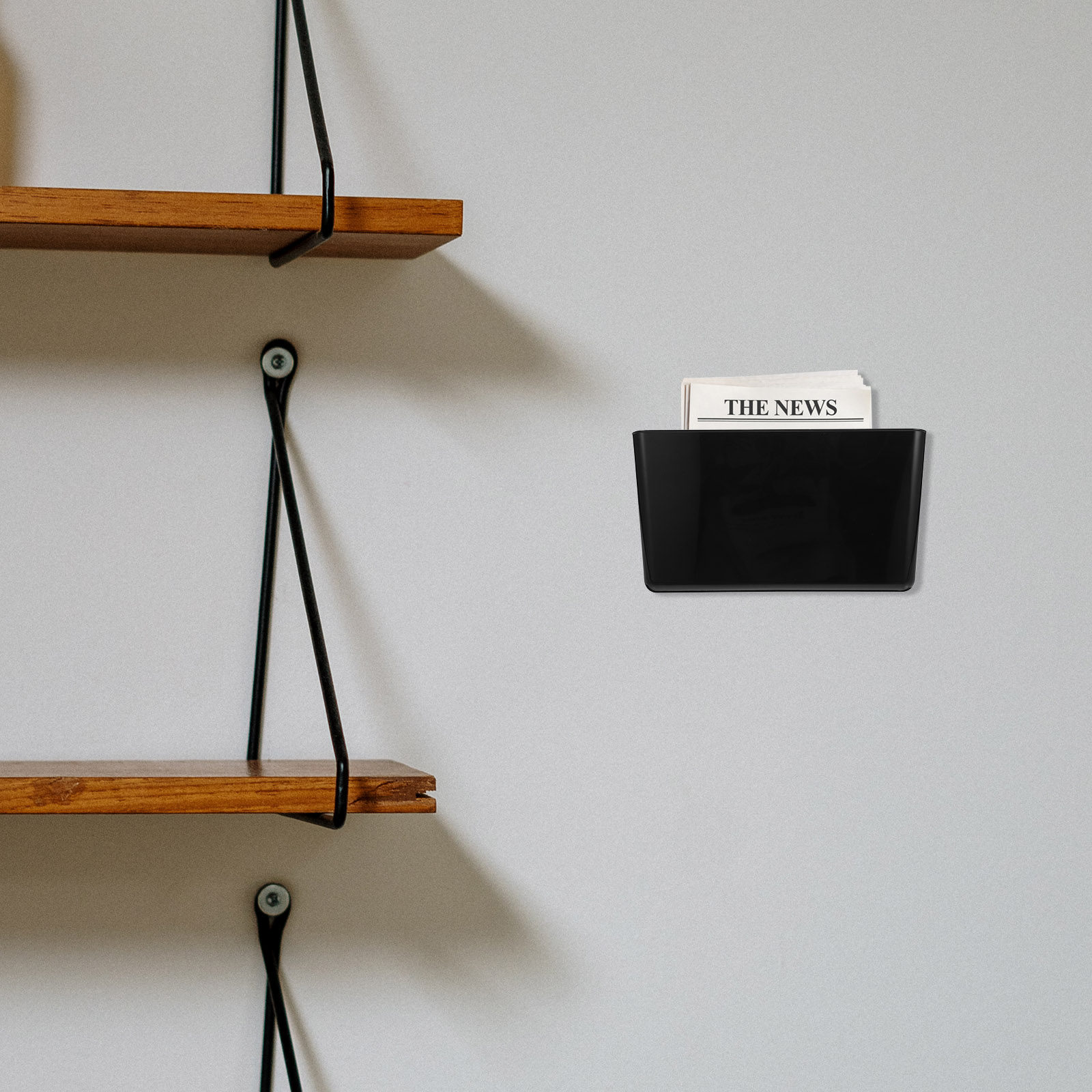 壁掛けファイルホルダー シングルポケット プラスチック製 壁 - Magazine Holder Rack のレビューと価格
