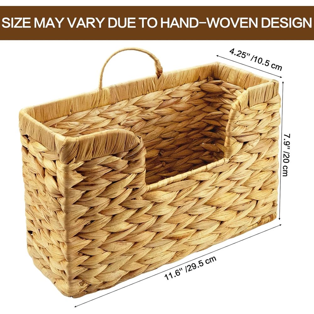 壁掛け式雑誌ホルダー、ウォーターヒヤシンス製メールバスケット - Magazine Holder Rack のレビューと価格