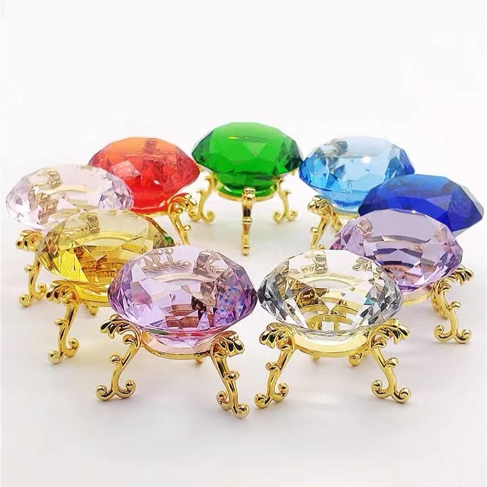 装飾的なダイヤモンド形のガラスの文鎮,10色,巨大な宝石,結 - Paper Weight Crystal のレビューと価格