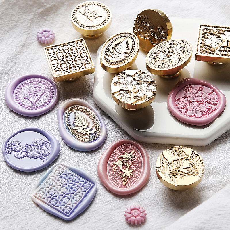 レトロなワックスシールスタンプ春の花さくらシールスタンプヘッ - Wax Seal Stamp Set のレビューと価格
