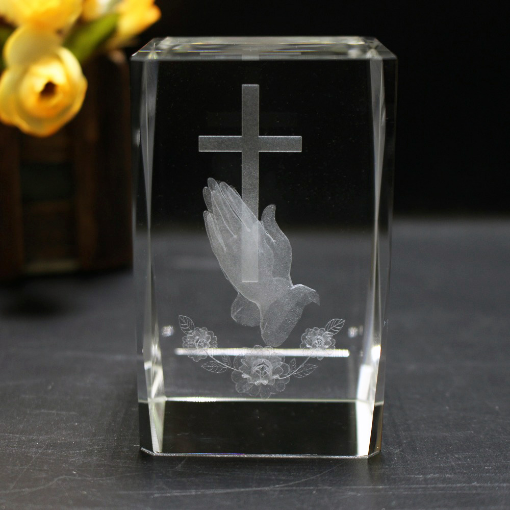 3D レーザークリスタル宗教キューブクリスタル装飾仏像文鎮教 - Paper Weight Crystal のレビューと価格