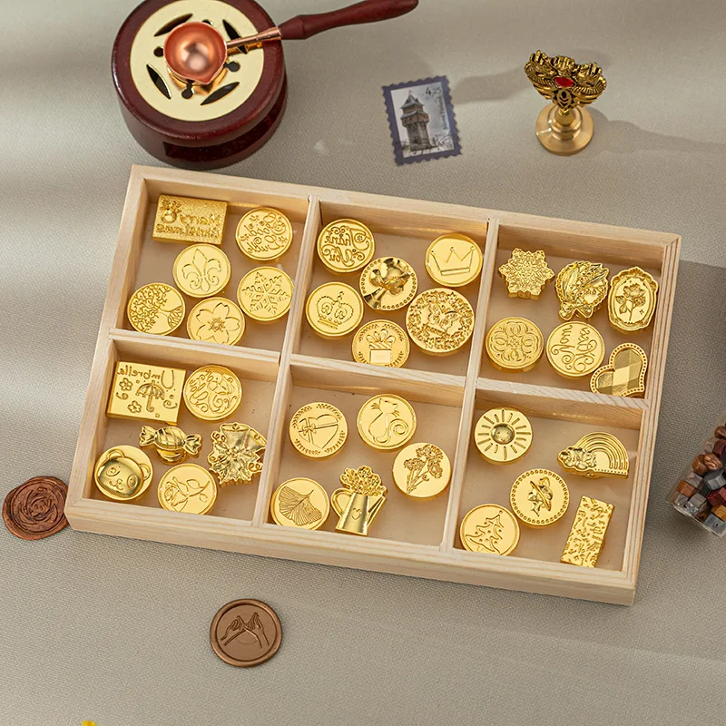 クリスマスワックスシールスタンプシーリングワックスヴィンテー - Wax Seal Stamp Set のレビューと価格