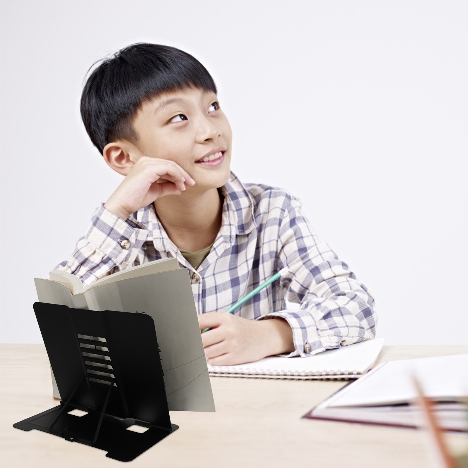 精巧に作られた鉄製ブックホルダー1個、教科書・雑誌・楽譜用の - Magazine Holder Rack のレビューと価格