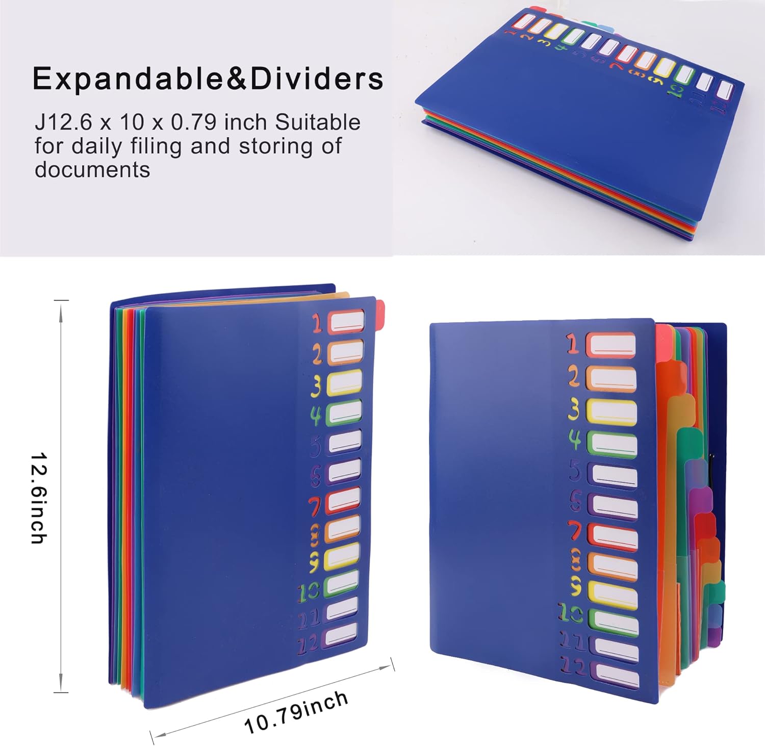 A4 サイズ レインボー タブ 拡張ファイル フォルダー - - Tab Divider A4 のレビューと価格