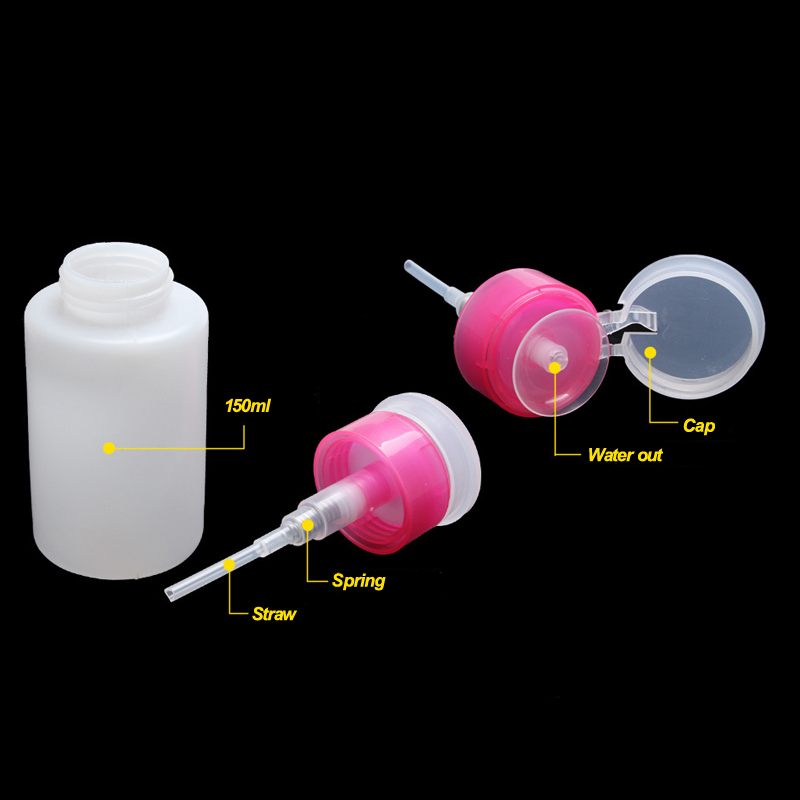 空マニキュアクリーンボトルクリアポンプディスペンサー液体UV - Gel Refill Pack のレビューと価格